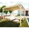 Pergola mit Massivholzdach bedeckt Dijon 3x3m 9m2