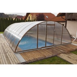 Cobertura de piscina alta telescópica Trend Standard 6.5x10.6x2.10m Abrilios