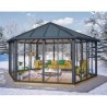 Garda 6X5.2 Transparenter Gartenpavillon aus Aluminium mit Überdachung