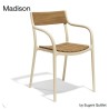 Madison Wood Cream Stuhl Vondom