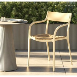 Madison Wood Cream Chair Vondom