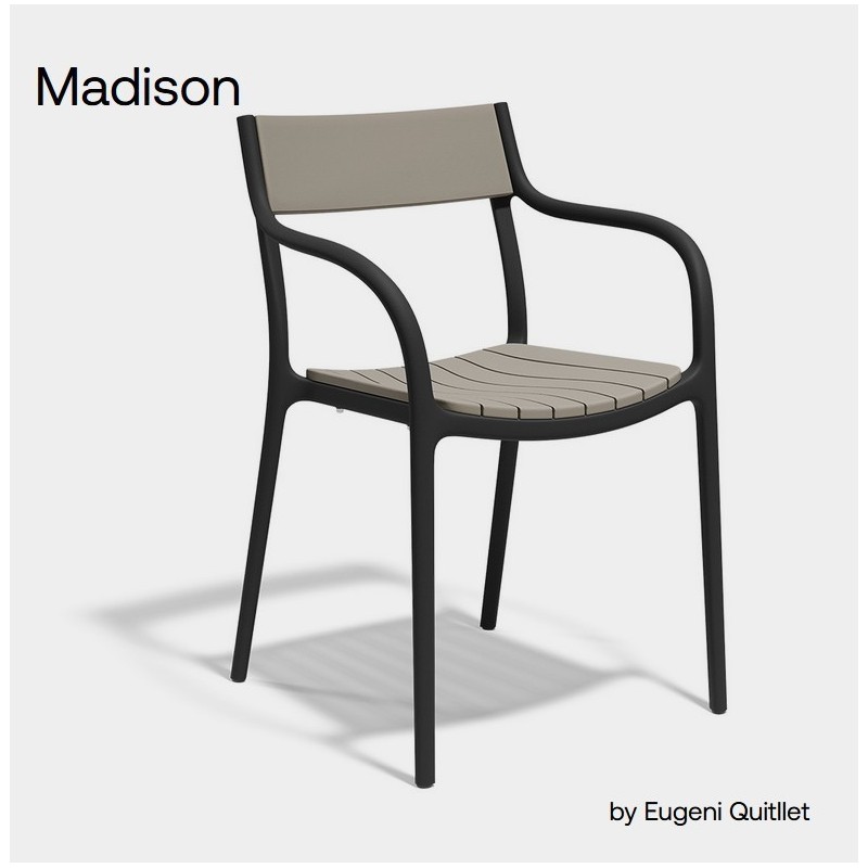 Cadeira Madison Slats Black Tortora Vondom Cadeira Madison Slats Black Tortora Vondom