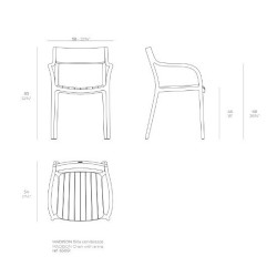 Sedia Madison Slats Nera Tortora Vondom