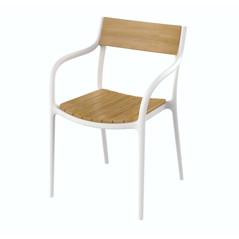 Madison Wood White Chair Vondom