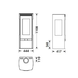 Estufa de leña Panadero Alba vision Ecodesign 9,5 kW