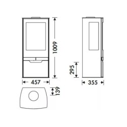 Stufa a legna Panadero Zinc Ecodesign 8 kW