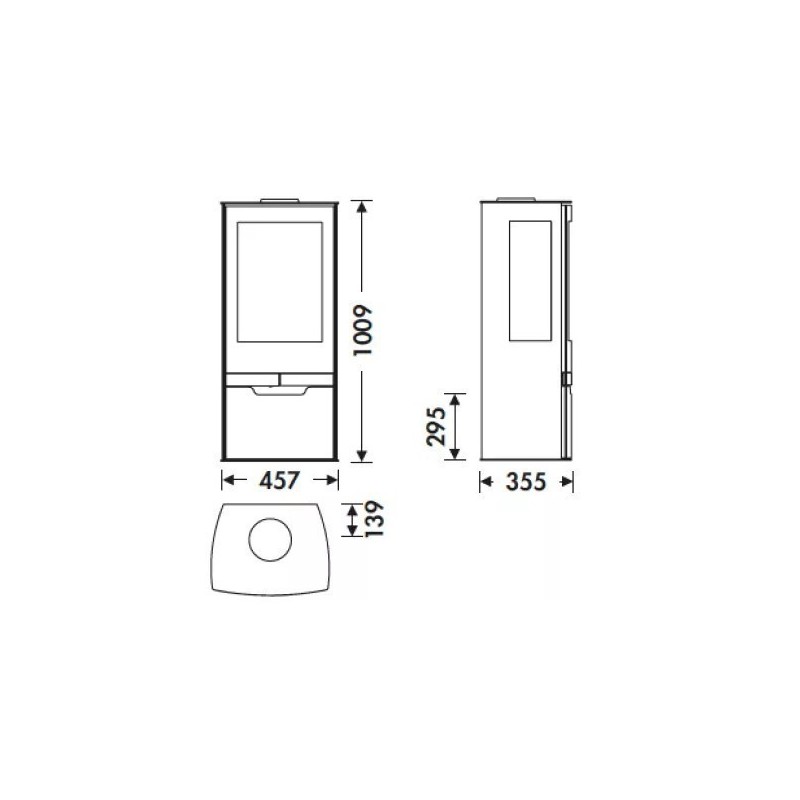 Estufa de leña Panadero Zinc Ecodesign 8 kW