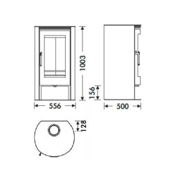 Panadero Chopin 3V EcoDesign 8,2 kW Stufa a legna