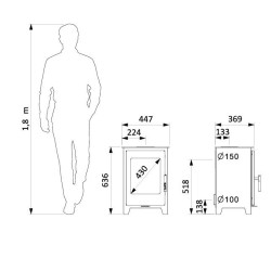 Fogão a lenha Oscar em Supra 4,8kW