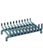 Andirons and grate door fireplace logs